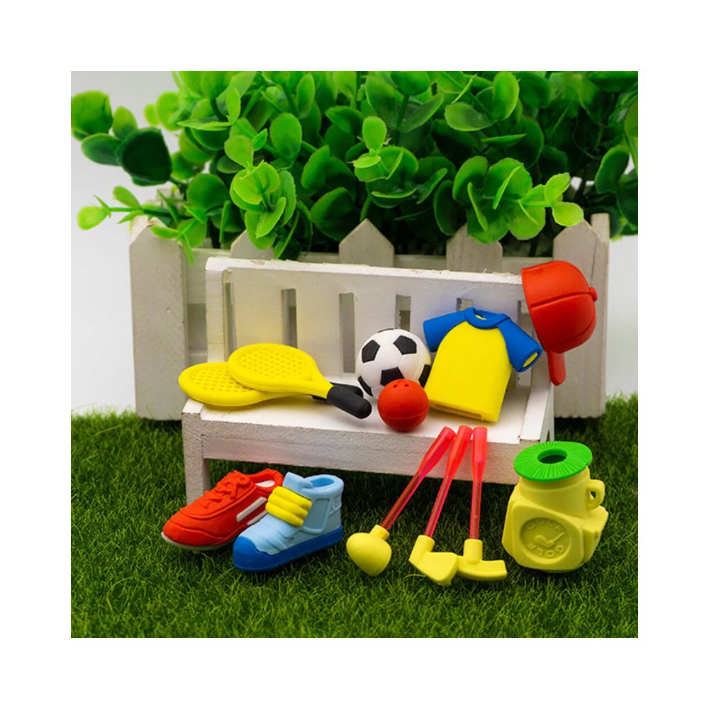 Σετ Γόμες Fancy Eraser Set: Sports σε 2 Σχέδια - Little Tree