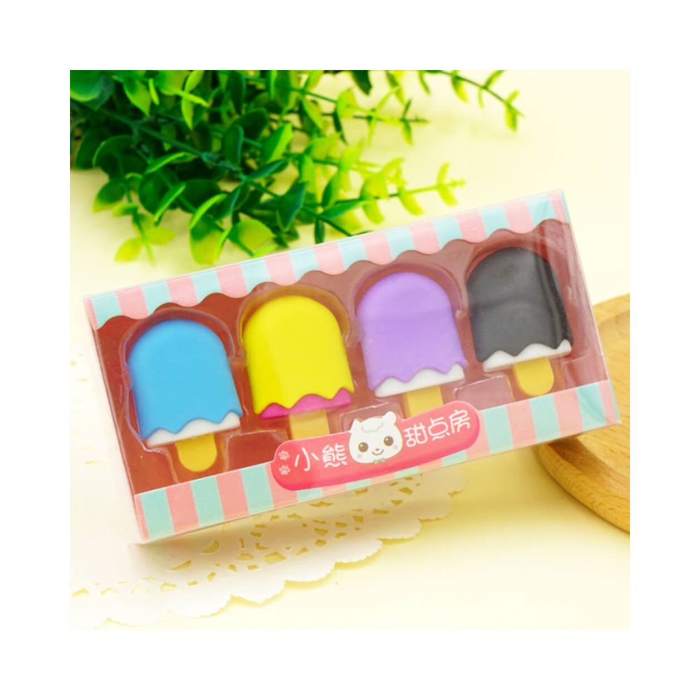 Σετ Γόμες Fancy Eraser Set: Desserts σε 4 Σχέδια - Little Tree