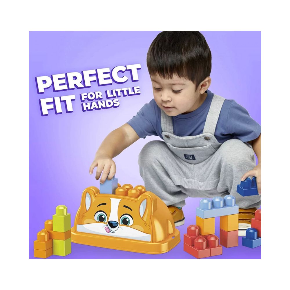 Mattel Mega Bolks Cool Corgi Κουβαδάκι Με Τουβλάκια 25Τμχ - Σκυλάκι, HDK81 - Mega Bloks