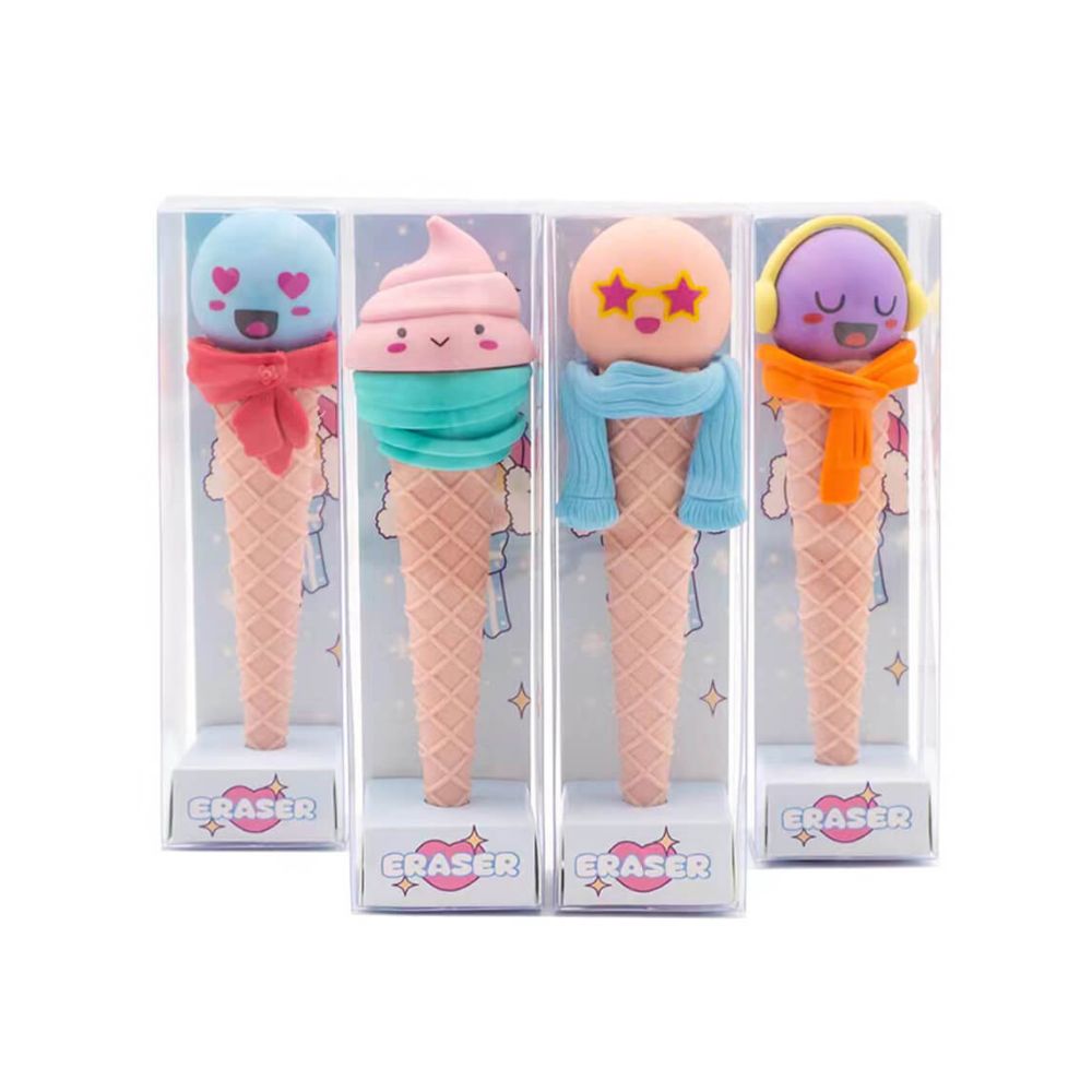 Γόμα Fancy Eraser: Funny Ice Cream σε 4 Σχέδια - Little Tree