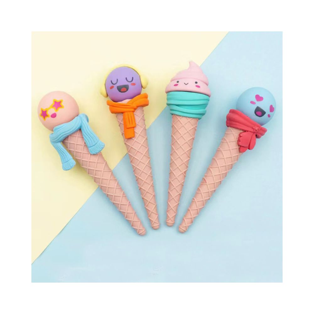 Γόμα Fancy Eraser: Funny Ice Cream σε 4 Σχέδια - Little Tree