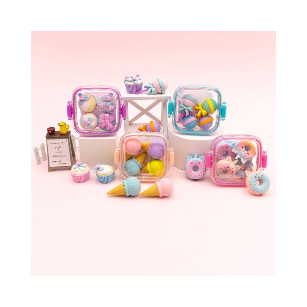 Γόμες Fancy Erasers in Lunchbox: Delicious Desserts σε 4 Σχέδια - Little Tree