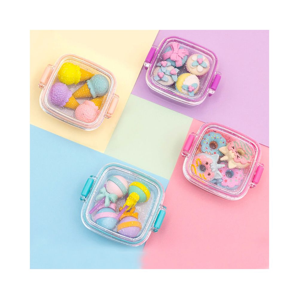 Γόμες Fancy Erasers in Lunchbox: Delicious Desserts σε 4 Σχέδια - Little Tree