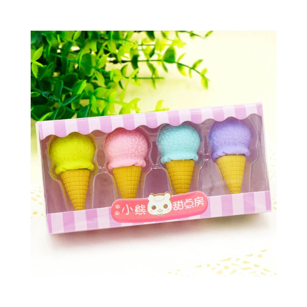 Σετ Γόμες Fancy Eraser Set: Desserts σε 4 Σχέδια - Little Tree