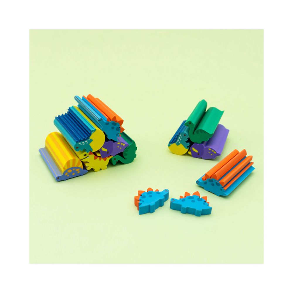 Σετ Γόμες 6τμχ Fancy Eraser Set: Dino - Little Tree