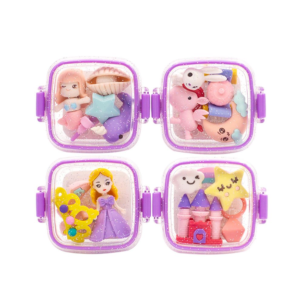 Γόμες Fancy Erasers in Lunchbox: Princess σε 4 Σχέδια - Little Tree