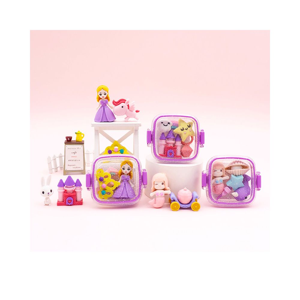 Γόμες Fancy Erasers in Lunchbox: Princess σε 4 Σχέδια - Little Tree