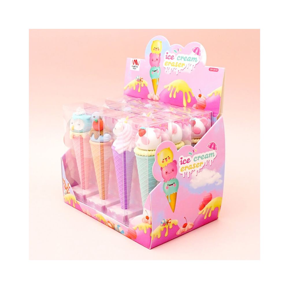 Γόμα Fancy Eraser: Animal Ice Cream σε 4 Σχέδια - Little Tree