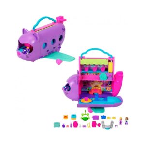 Mattel Polly Pocket Mini-Αεροπλάνο Γατάκι, HWP19 - Polly Pocket