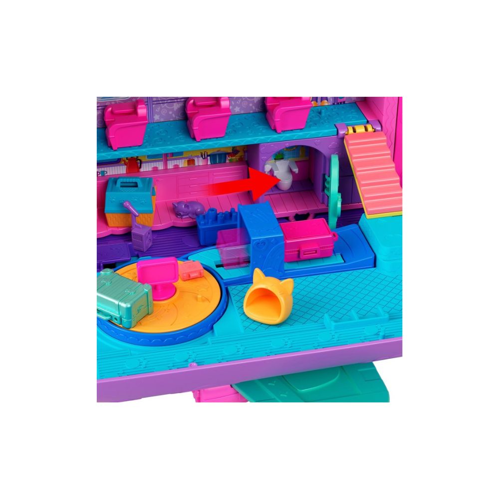 Mattel Polly Pocket Mini-Αεροπλάνο Γατάκι, HWP19 - Polly Pocket