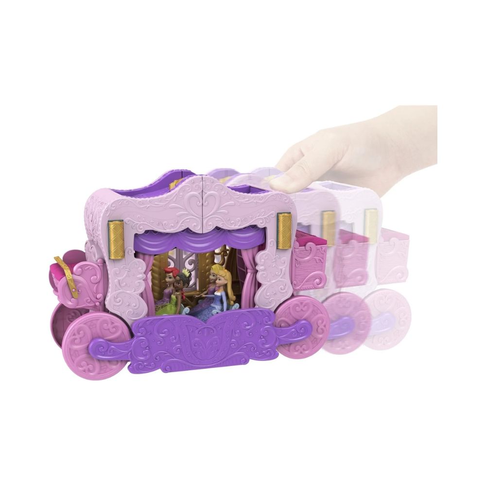 Mattel Disney Princess Mini Κούκλες-Άμαξα/Καστράκι 2 σε 1, HWX17 - Disney Princess