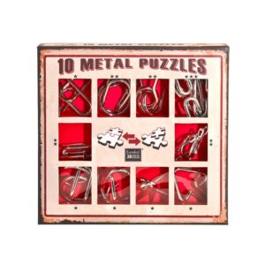 10 Metal Puzzles- Red Set - Professor Puzzle