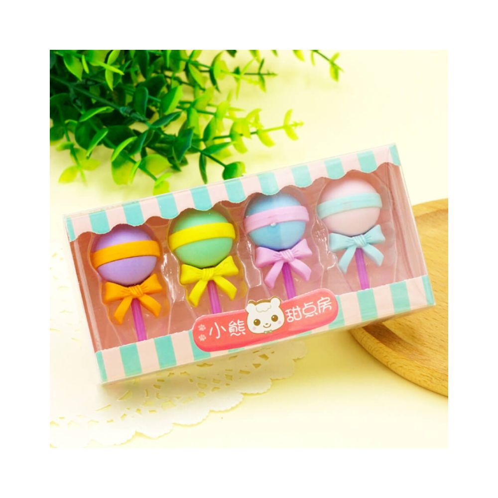 Σετ Γόμες Fancy Eraser Set: Desserts σε 4 Σχέδια - Little Tree