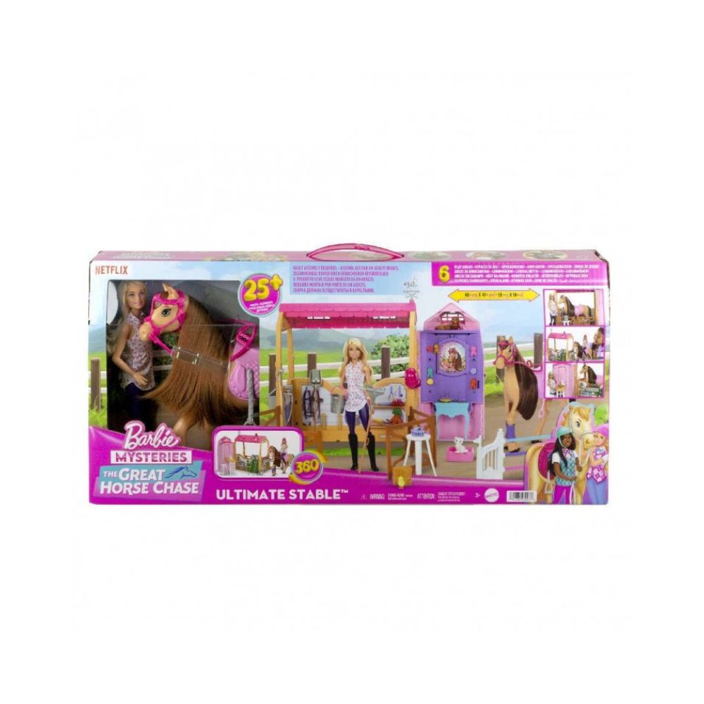 Mattel Barbie Mysteries The Great Horse Chase Σετ Παιχνιδιού Στάβλος, HXJ44 - Barbie