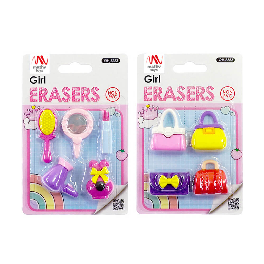 Mathv Toys Fancy Eraser Set: Girl Going Out