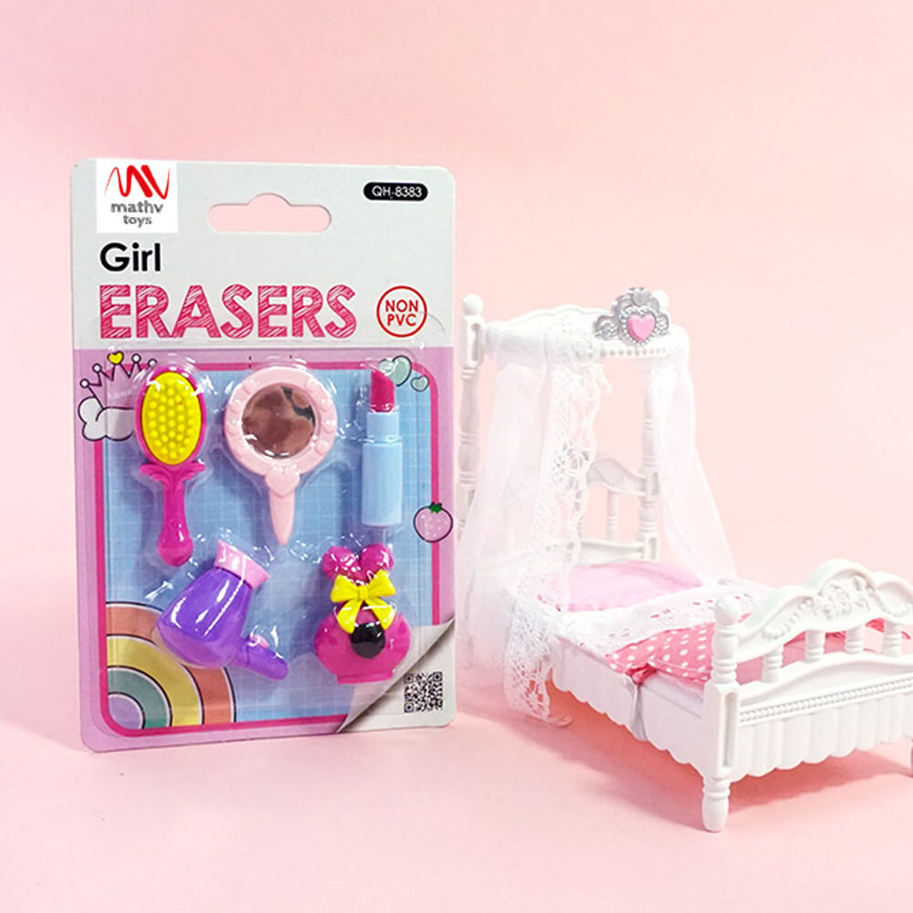 Fancy Eraser Set: Girl Going Out - Mathv Toys