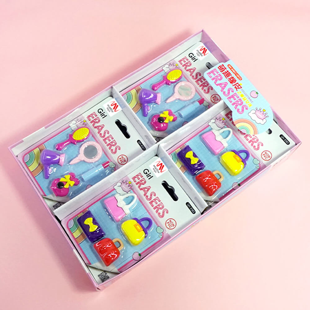 Fancy Eraser Set: Girl Going Out - Mathv Toys