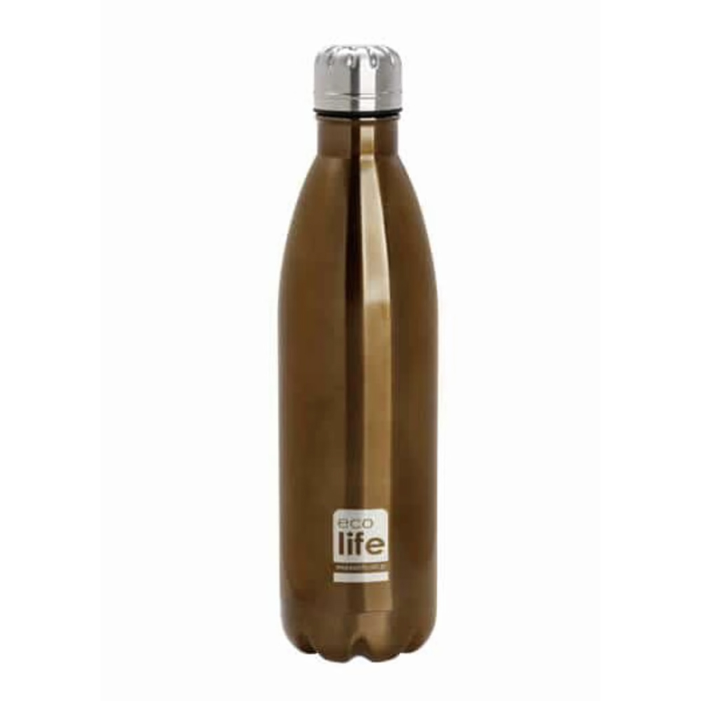 Ecolife μεταλλικό μπουκάλι θερμός 750ml μπρονζέ - Ecolife