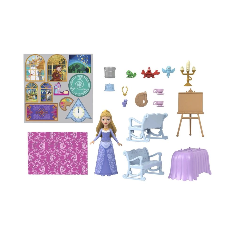 Mattel Disney Princess Mini Κούκλες-Άμαξα/Καστράκι 2 σε 1, HWX17 - Disney Princess