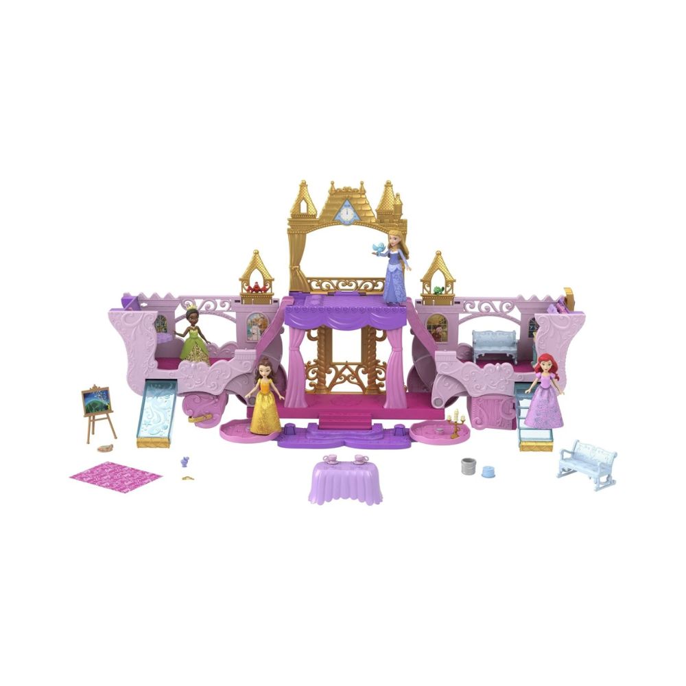 Mattel Disney Princess Mini Κούκλες-Άμαξα/Καστράκι 2 σε 1, HWX17 - Disney Princess