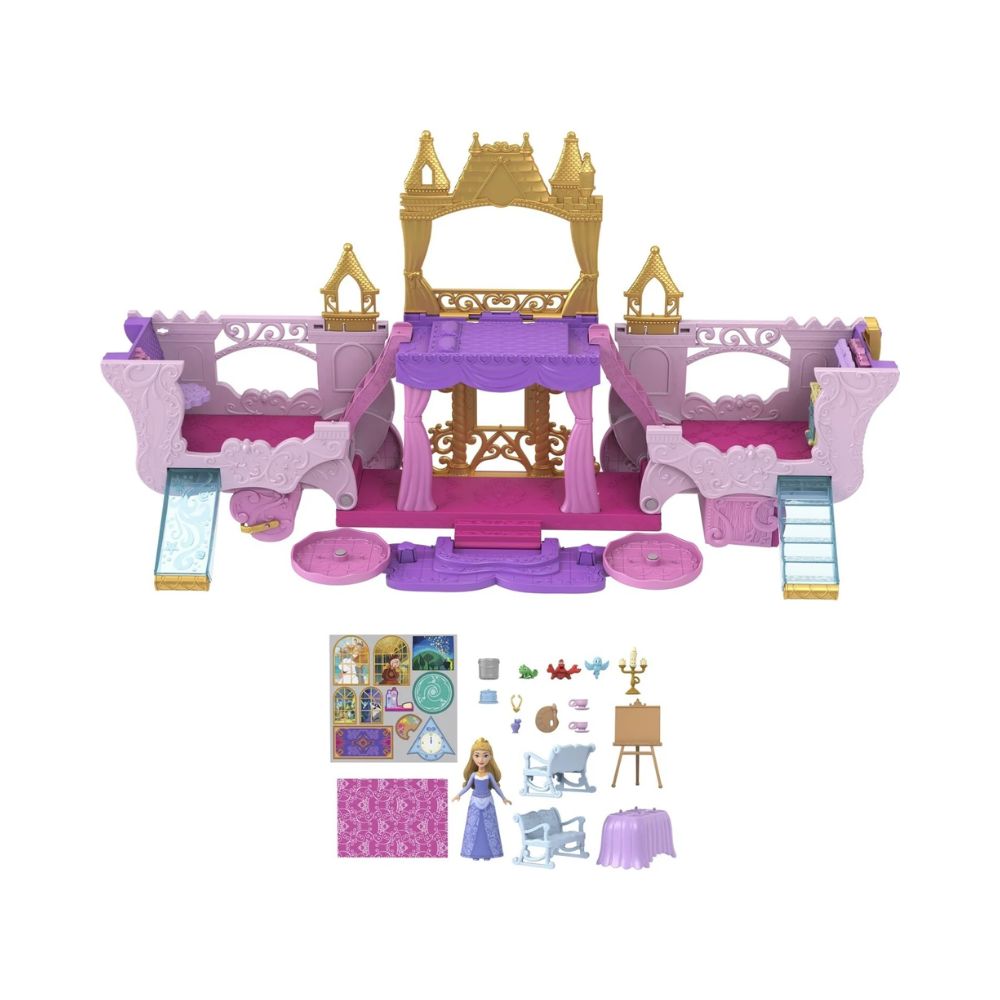 Mattel Disney Princess Mini Κούκλες-Άμαξα/Καστράκι 2 σε 1, HWX17 - Disney Princess