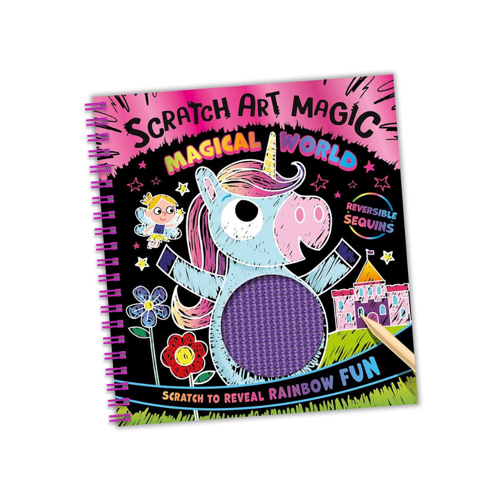 Scratch Art Sequins: Magical World - Hinkler