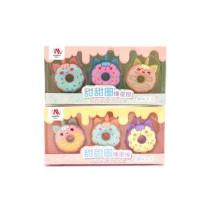 Σετ Γόμες 3τμχ Fancy Eraser Set: Donuts σε 2 Σχέδια - Little Tree