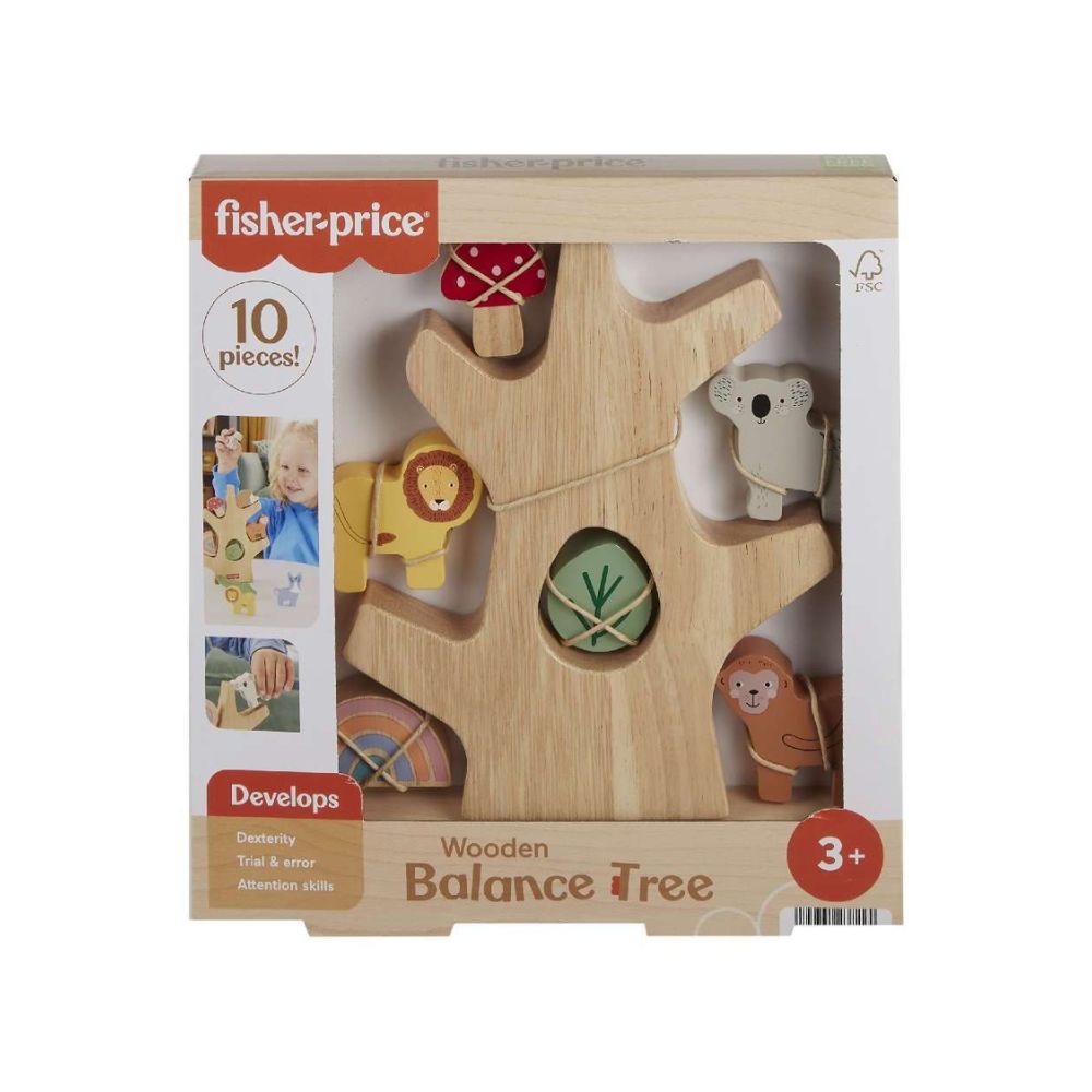 Mattel Fisher Price Wooden Balance Tree Ξύλινο Δέντρο Ισορροπίας, HXT87 - Fisher-Price