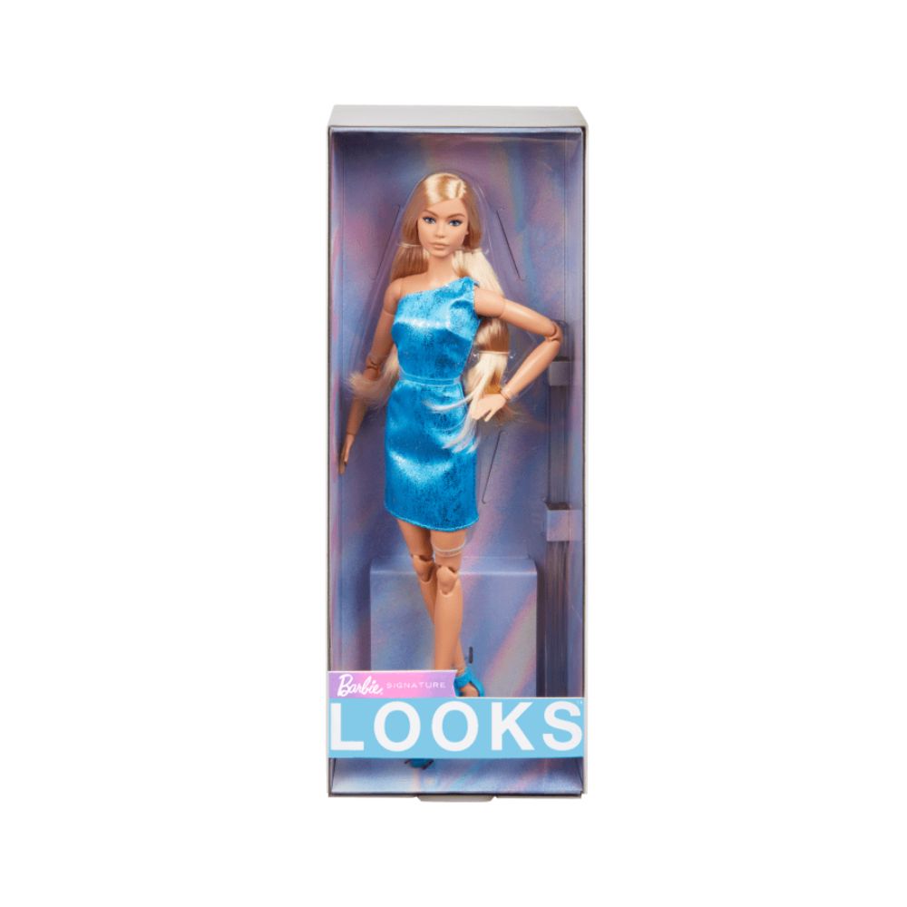 Mattel Barbie Looks Κούκλα με Ξανθά Μαλλιά και Μπλε Outfit, HRM15 - Barbie