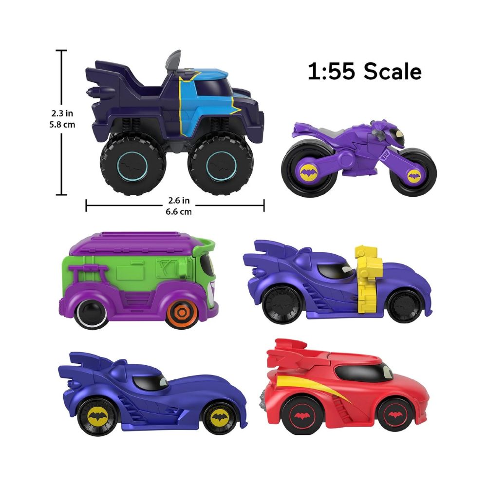 Mattel Imaginext Αυτοκινητάκι Die-Cast Batwheels 1:55 Διάφορα Σχέδια, HML12 - Fisher-Price