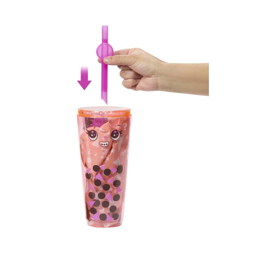 Mattel Barbie Bubble Tea Series Κούκλα Ρόφημα Μάνγκο με 8 Εκπλήξεις, HTJ22 - Barbie