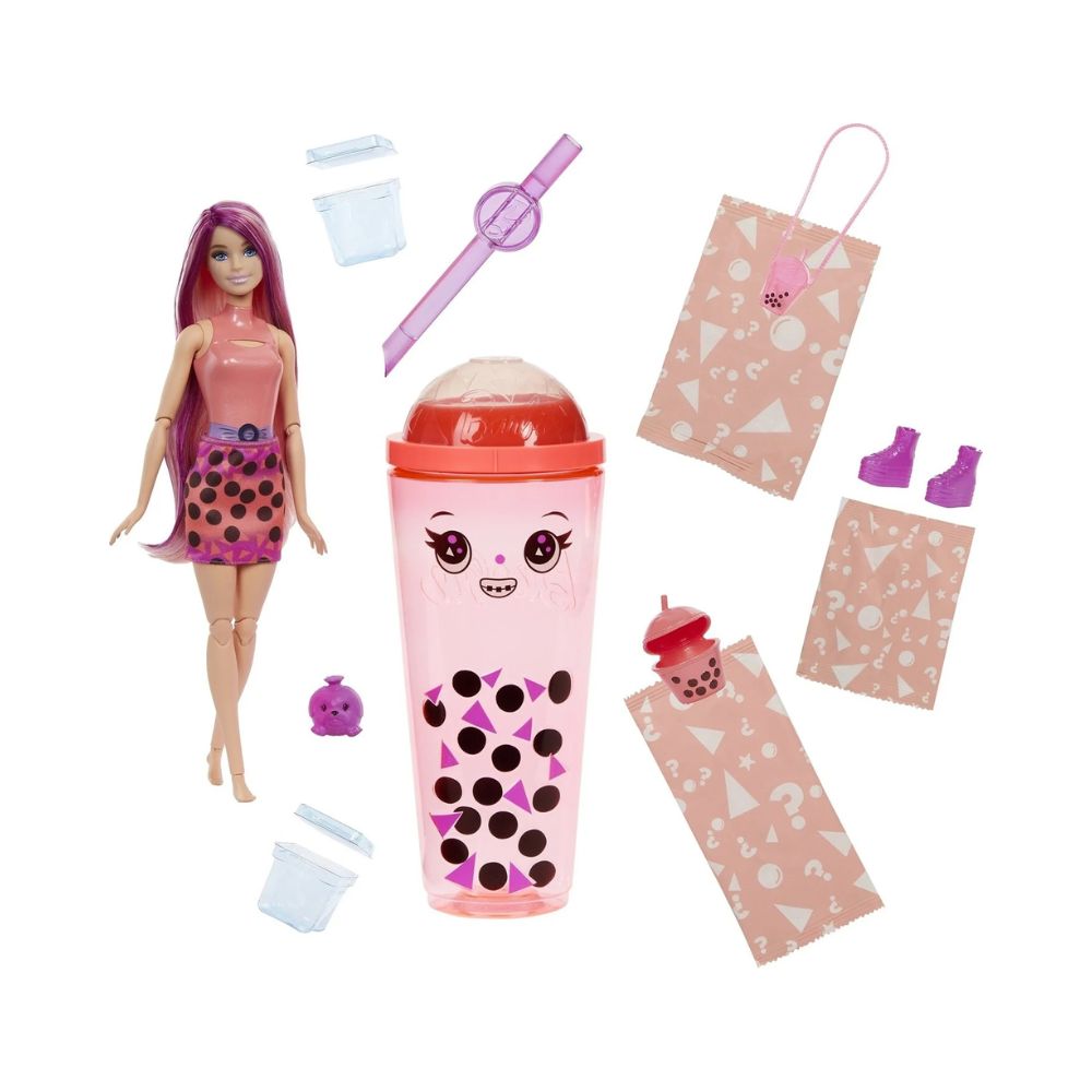 Mattel Barbie Bubble Tea Series Κούκλα Ρόφημα Μάνγκο με 8 Εκπλήξεις, HTJ22 - Barbie