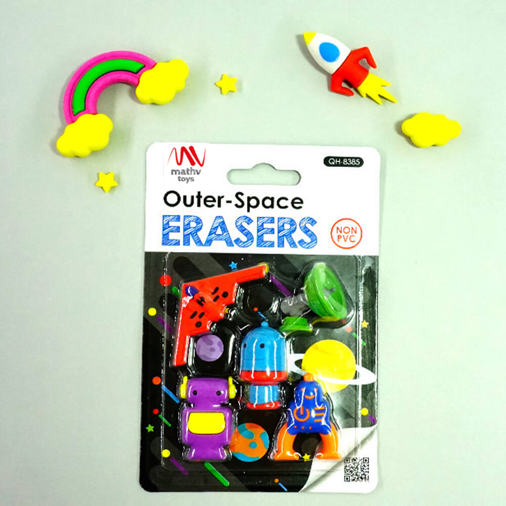 Fancy Eraser Set: Outer Space Traveller - Mathv Toys