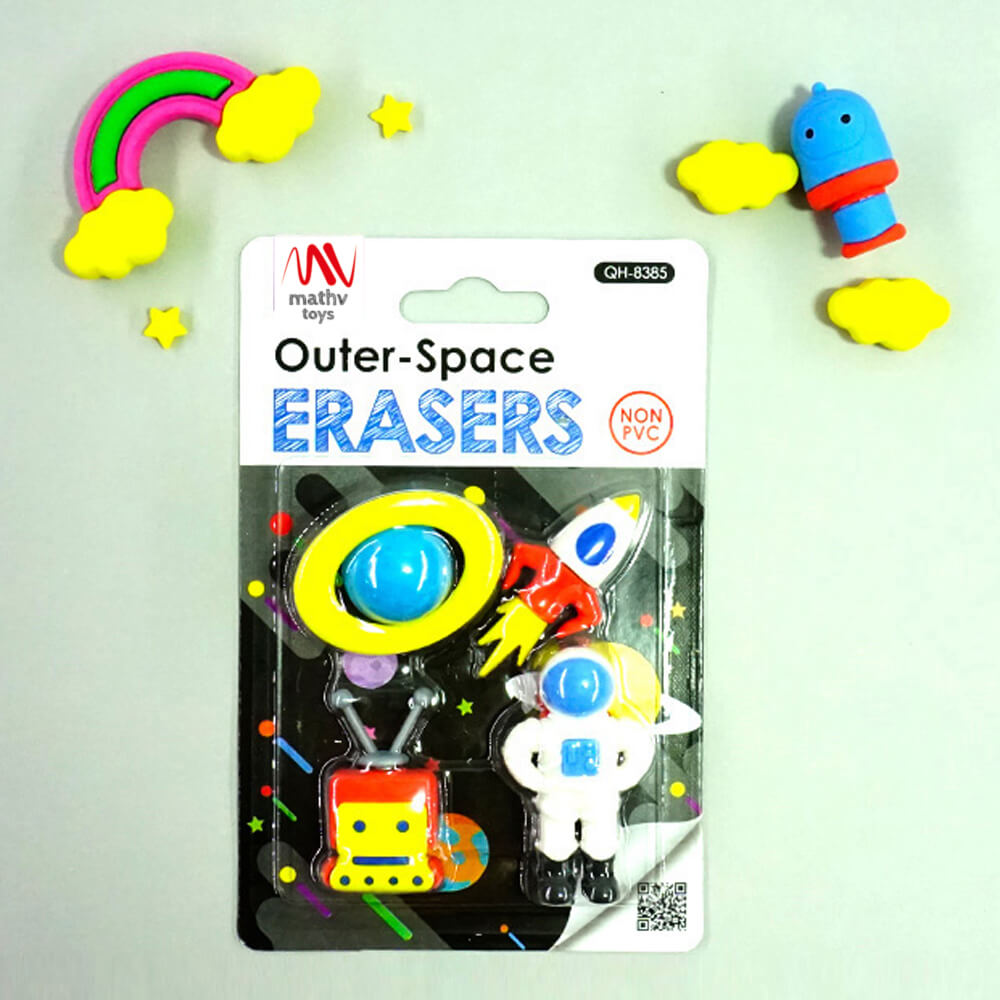 Fancy Eraser Set: Outer Space Traveller - Mathv Toys