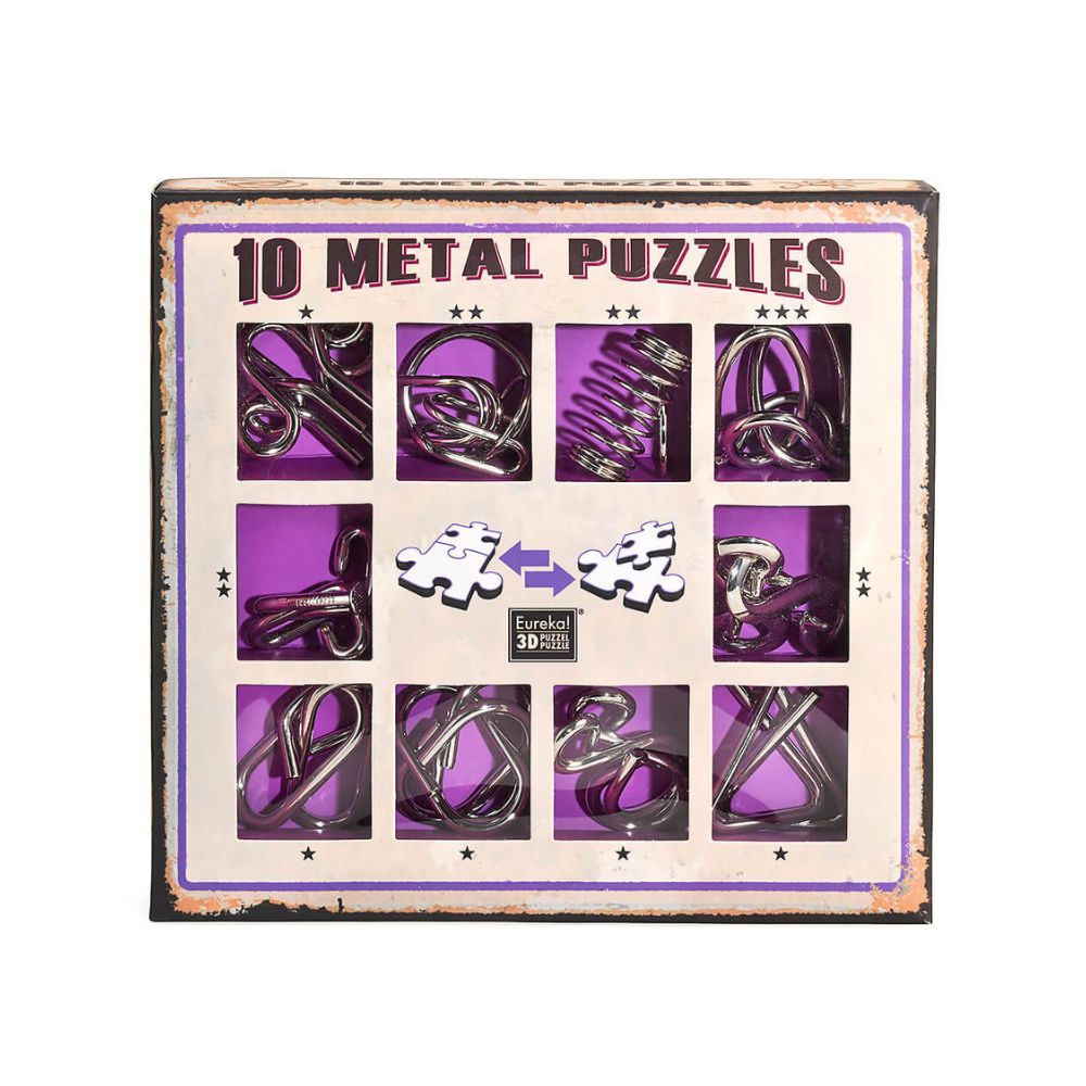 10 Metal Puzzles- Purple Set - Professor Puzzle