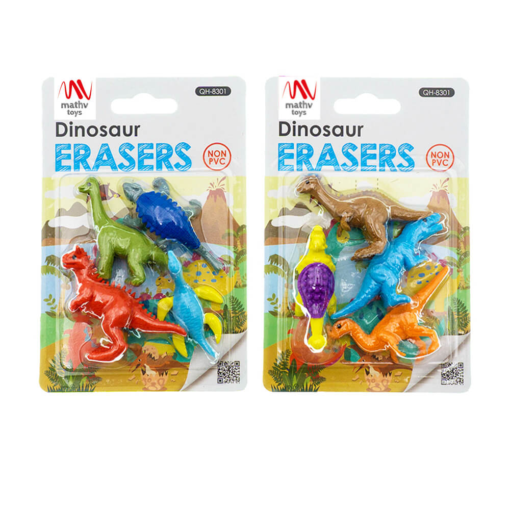 Fancy Eraser Set: Dinosaurs - Mathv Toys