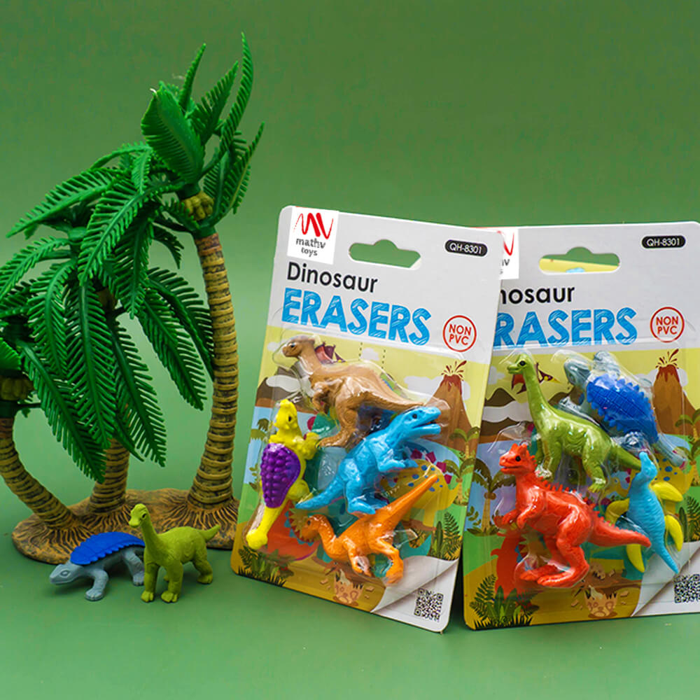 Fancy Eraser Set: Dinosaurs - Mathv Toys