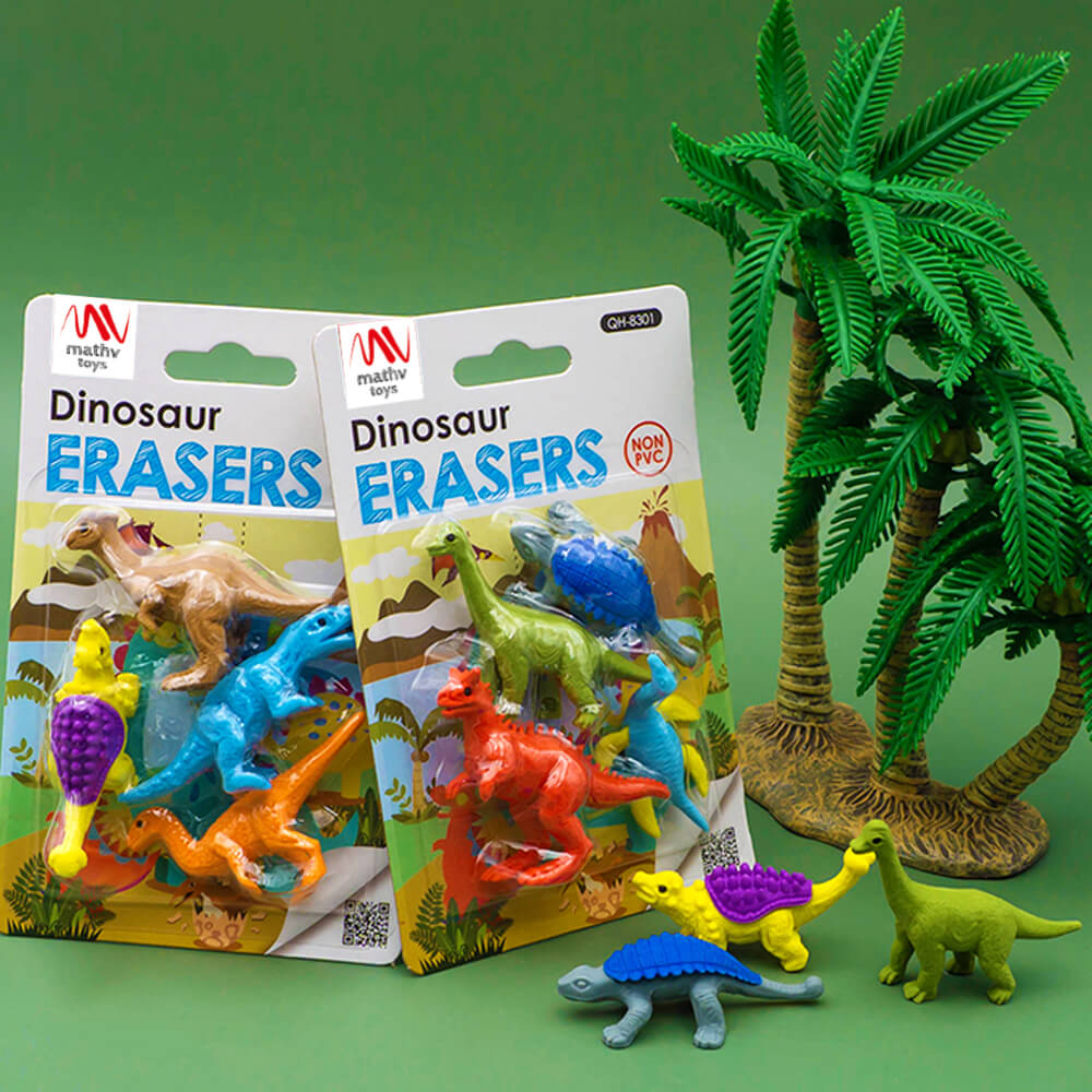 Fancy Eraser Set: Dinosaurs - Mathv Toys