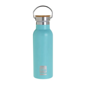 Ecolife μεταλλικό μπουκάλι θερμός bamboo lid 500ml γαλάζιο - Ecolife
