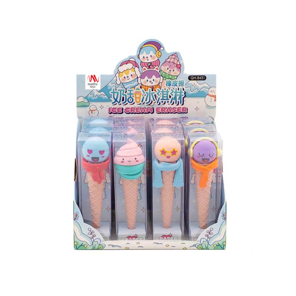 Γόμα Fancy Eraser: Funny Ice Cream σε 4 Σχέδια - Little Tree