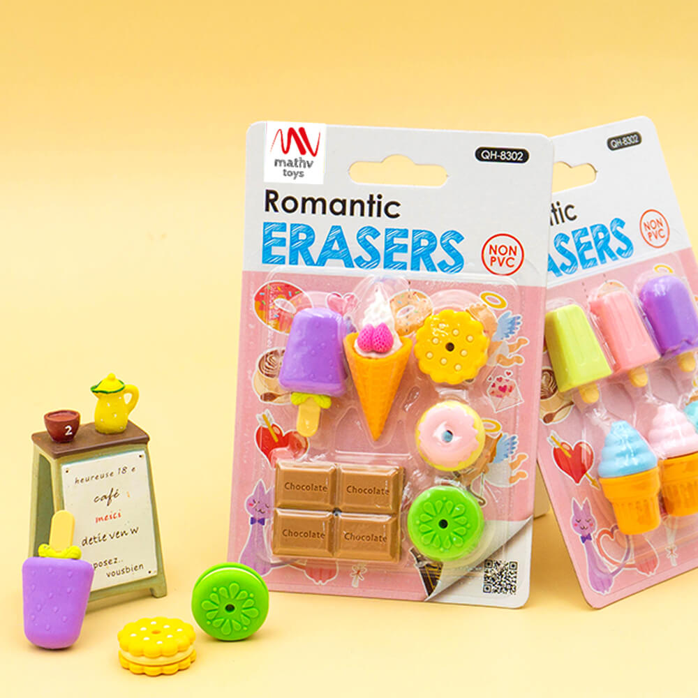 Fancy Eraser Set: Romantic and Sweet - Mathv Toys