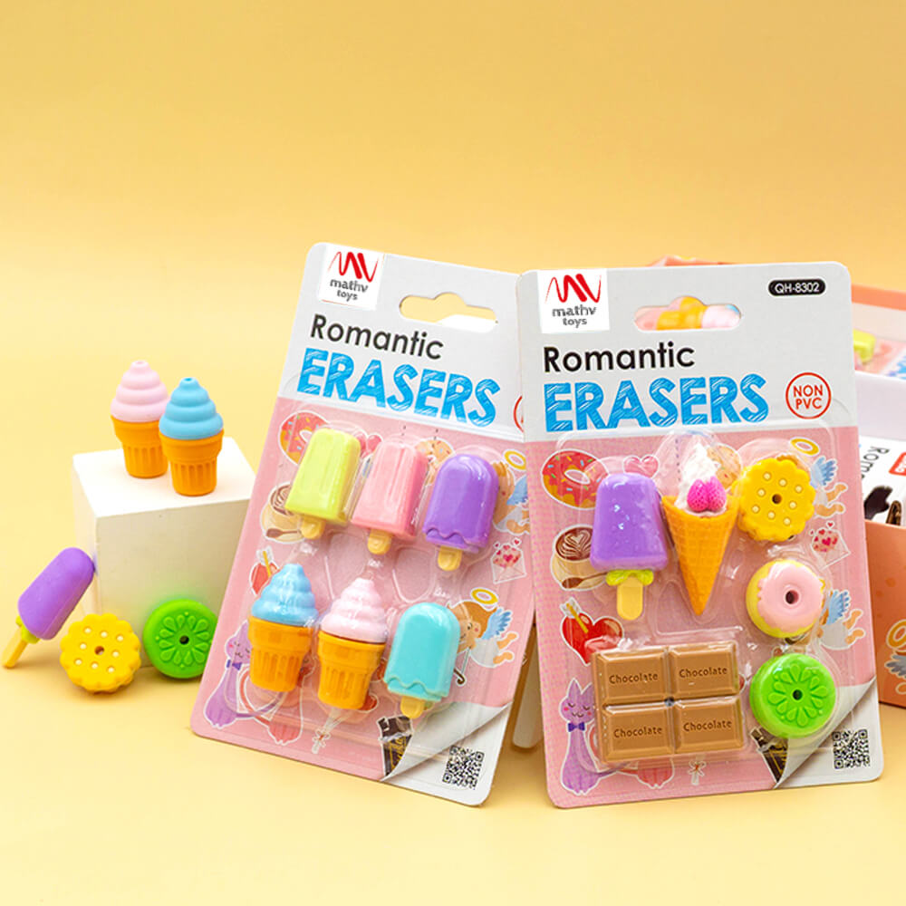 Fancy Eraser Set: Romantic and Sweet - Mathv Toys