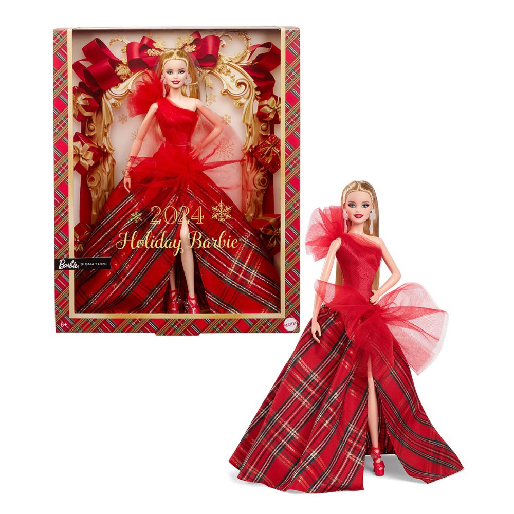 Mattel Barbie Συλλεκτική Barbie, 2024 Holiday Barbie Fashion Doll HRM61 - Barbie