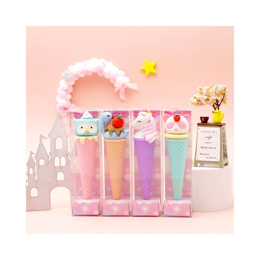 Γόμα Fancy Eraser: Animal Ice Cream σε 4 Σχέδια - Little Tree
