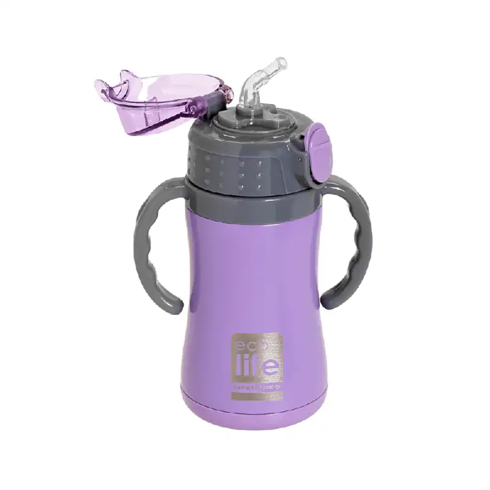 Ecolife ανοξείδωτο παγούρι θερμός kids thermos small 300ml λιλά - Ecolife