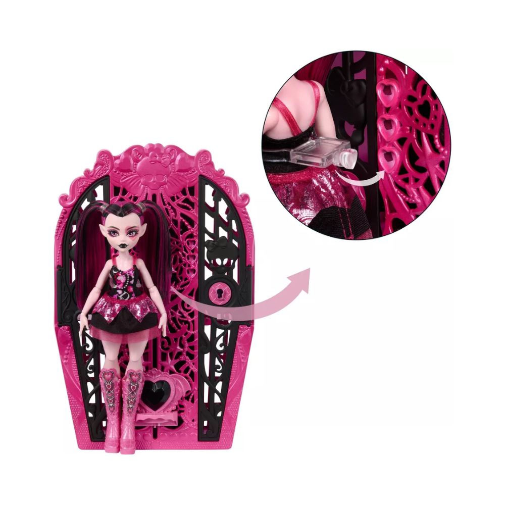 Mattel Κούκλα Skulltime Secrets Draculaura, HXH84 - Monster High