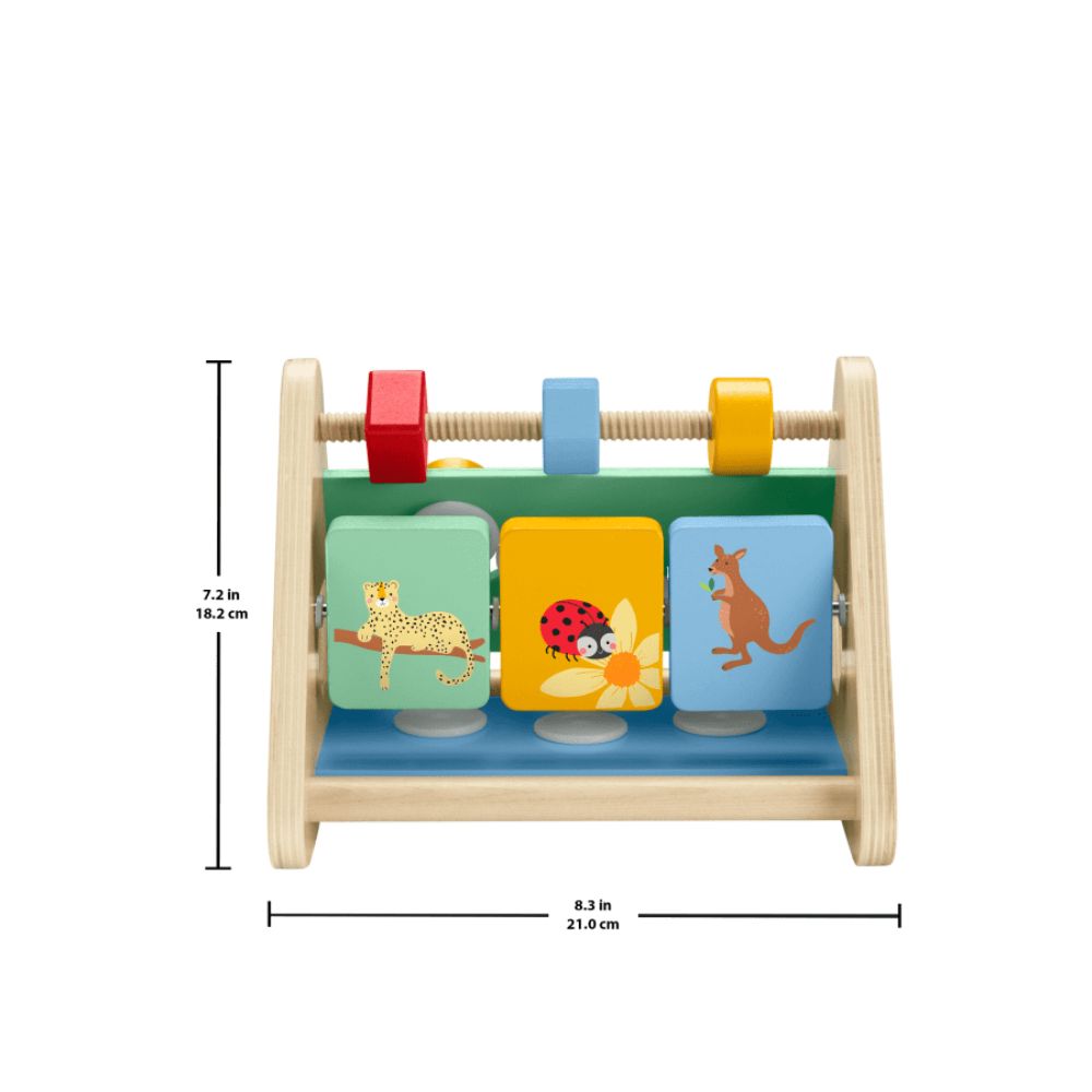 Mattel Fisher-Price Ξύλινο παιχνίδι δραστηριότητας Triangle Baby Fine Motor Toy, HYG48 - Fisher-Price