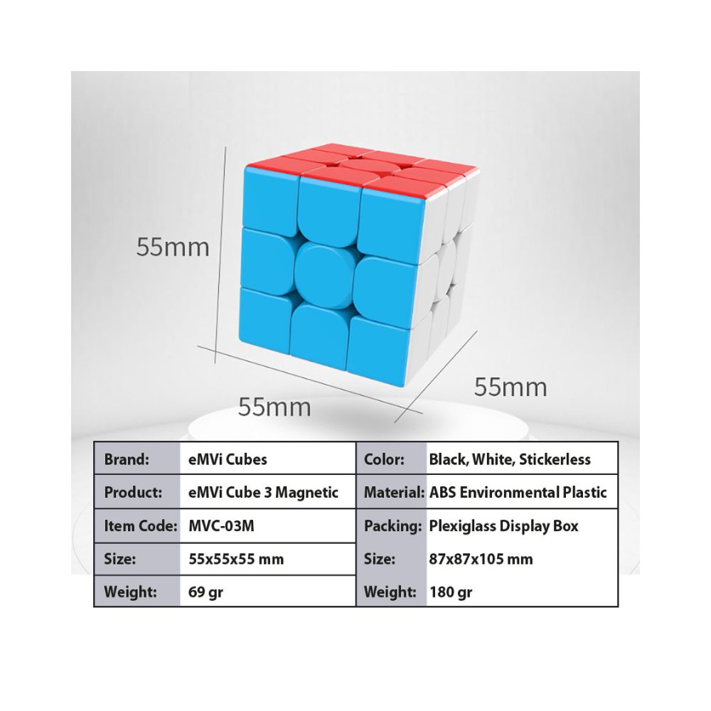 eMVi Cube 3 Magnetic in Display Box - eMVi Cubes