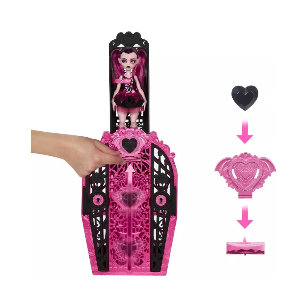 Mattel Κούκλα Skulltime Secrets Draculaura, HXH84 - Monster High