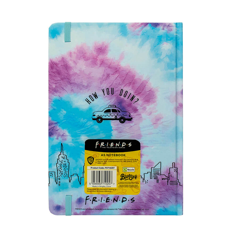 Friends A5 Casebound Notebook Purple Tie Dye - Blue Sky